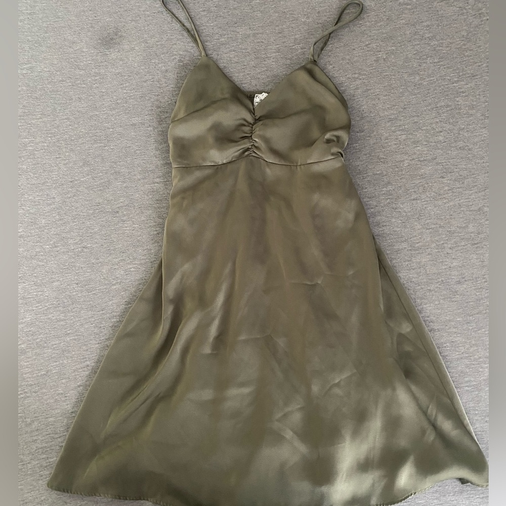 Causal Springtime Green Mini Dress